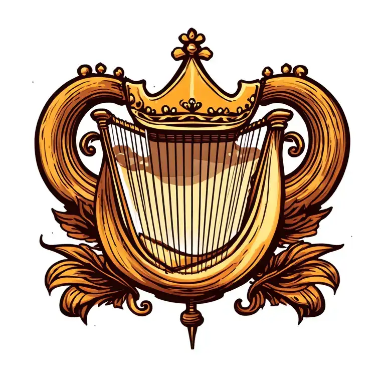 Harp With A Crown
