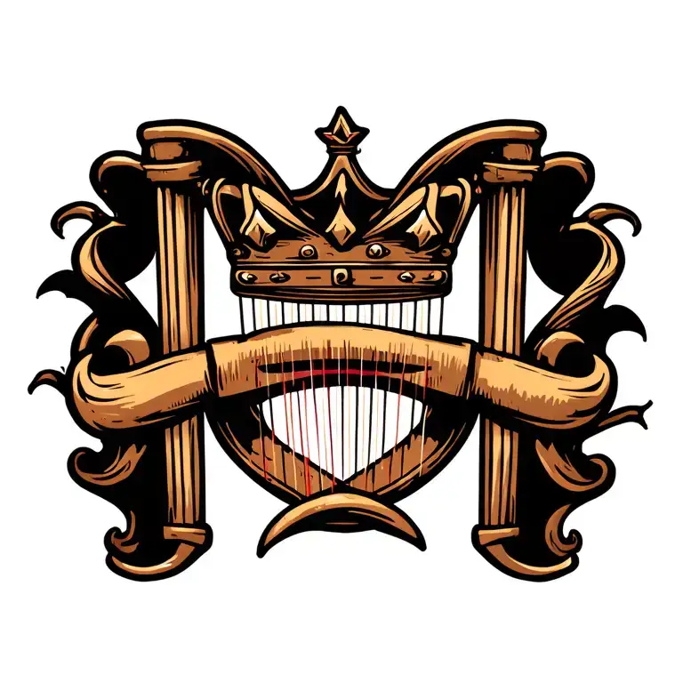 Harp With A Crown