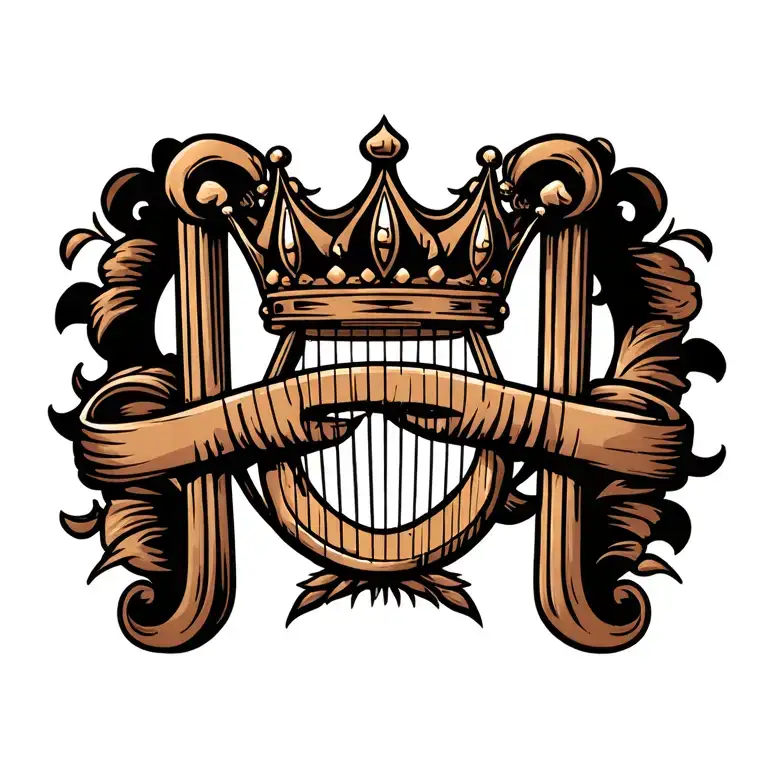 Harp With A Crown