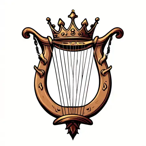 Harp With Crown Hanging