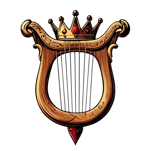 Harp With Crown Hanging