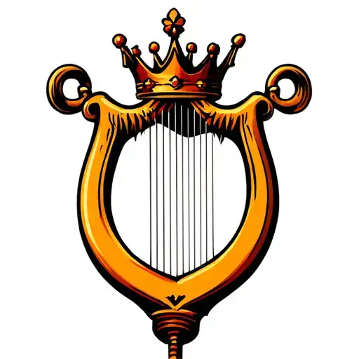 Harp With Crown Hanging
