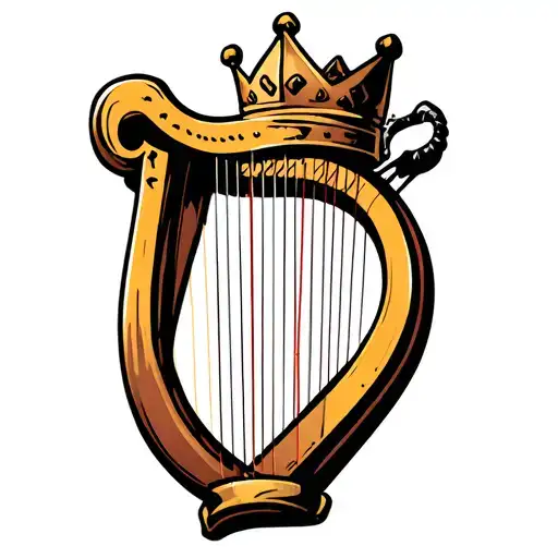 Harp With Crown Hanging