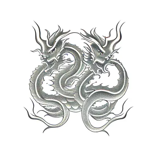Japanese Dragon Stencil