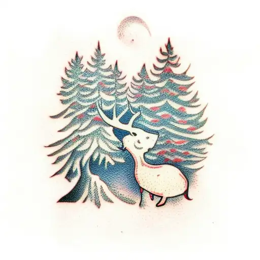 Animal Where Picture Is Made Out Of Trees