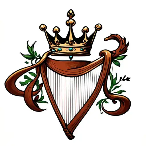 Harp With Crown Hanging