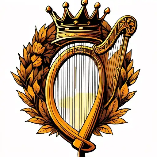 Harp With Crown Hanging