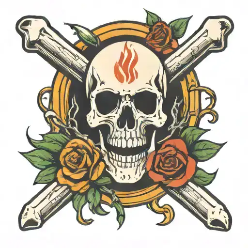 Bone And Lung Cancer Symbol