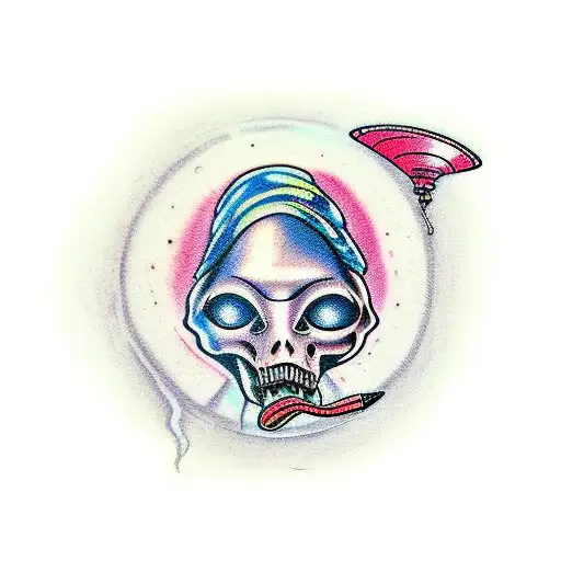 An Alien Who Smokes Hookah