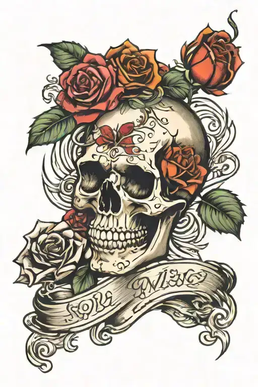 Skull Rose Surrounded My Music