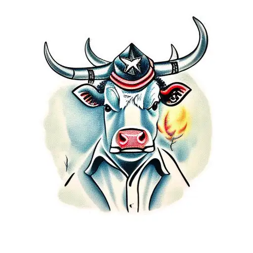 Cow With Devil Horns