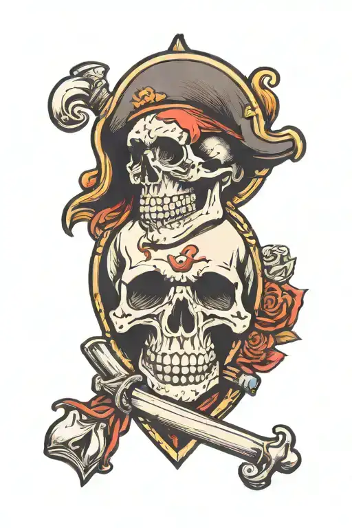 Spade Pirate Skull Ace Of Spades Heart
