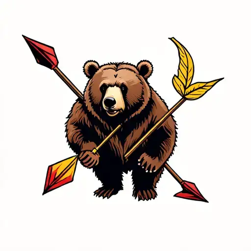 Bear Shot With Arrow