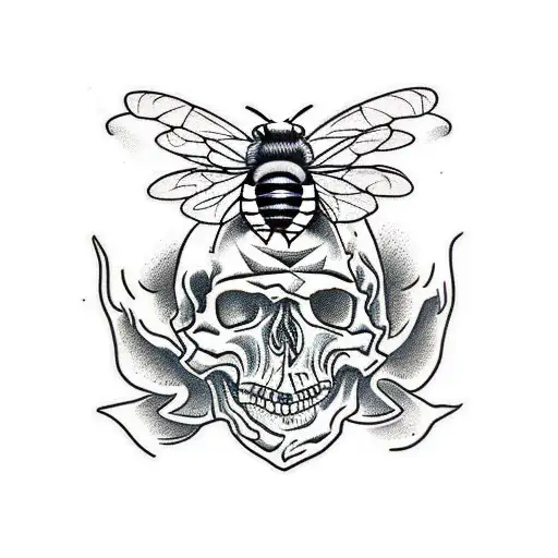 Skull Honey Bee