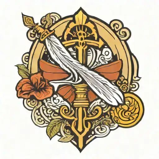 Ankh Sign Coming Out Of A Oyster