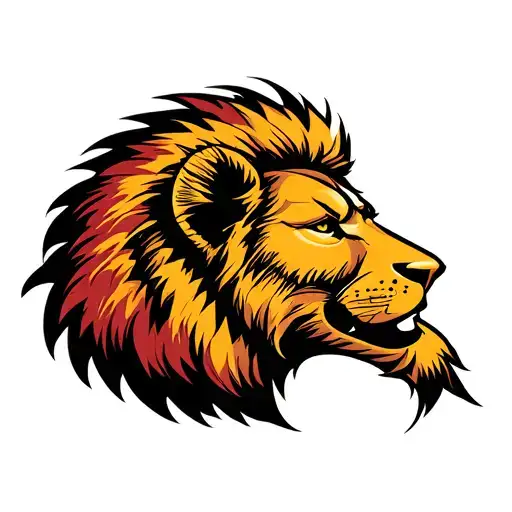 Lion Spartan Warrior Facing