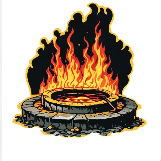 Wishing Well On Fire