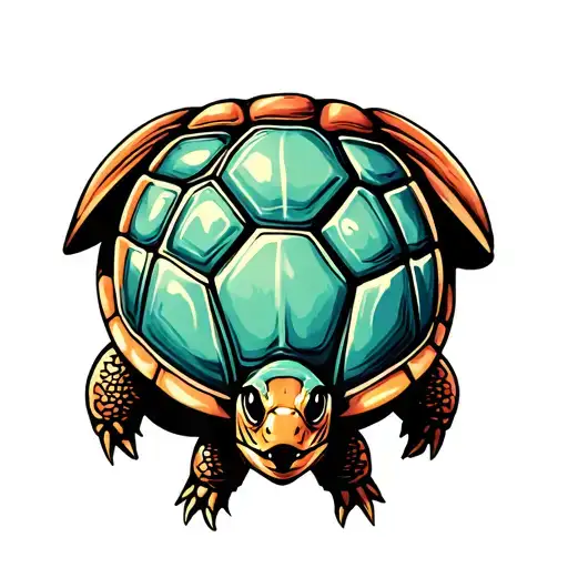 Turtle With Pockets On Shell Pattern