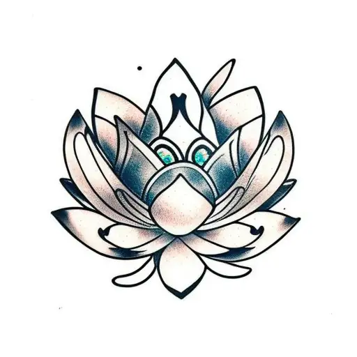 Lotus And A Butterfly