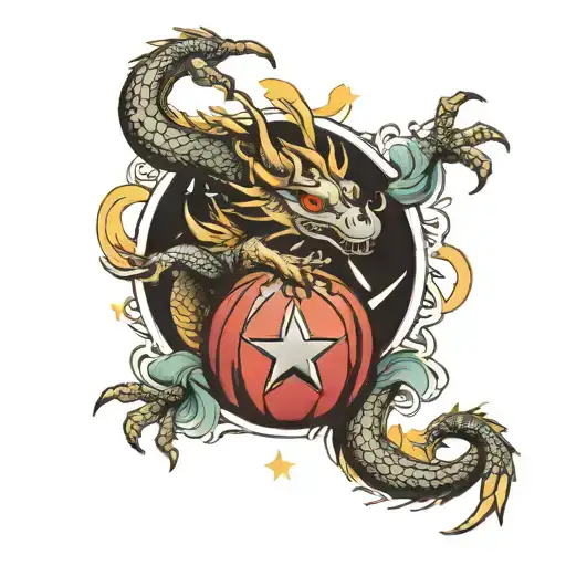 Goky Con Bola De Dragon De 4 Estrellas