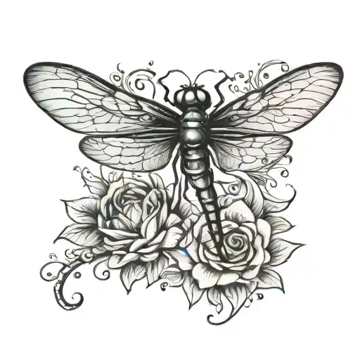 Dragonfly Flying Away