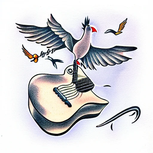 Guitar And Bird