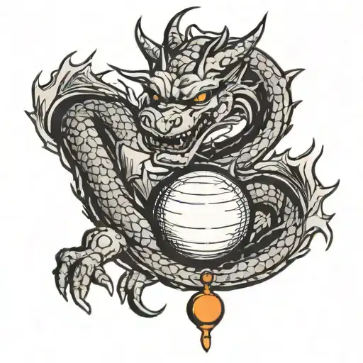 7 Dragon Balls Wrapping Around Ankle Dbz Dragon Goin Up Leg