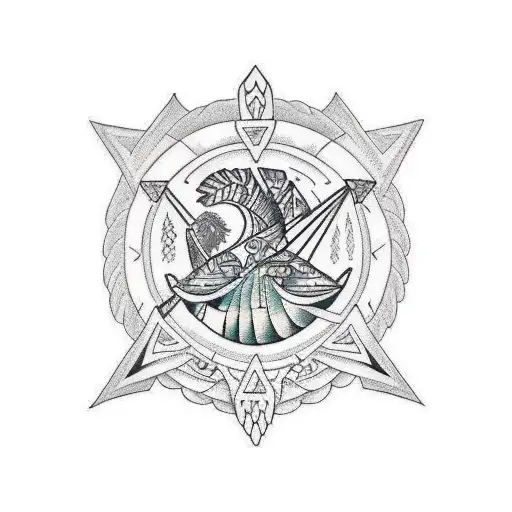 Polynesian Sleeve Tattoo Design With Symbols Depicting Strength And Courage