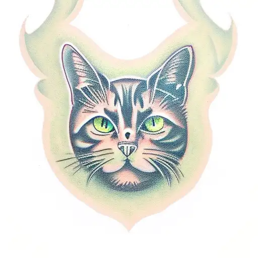 Frightened Black Cat