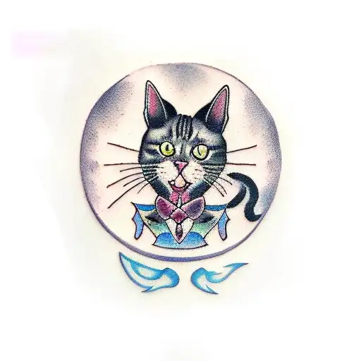 Cat In The Airplane With Alcohol