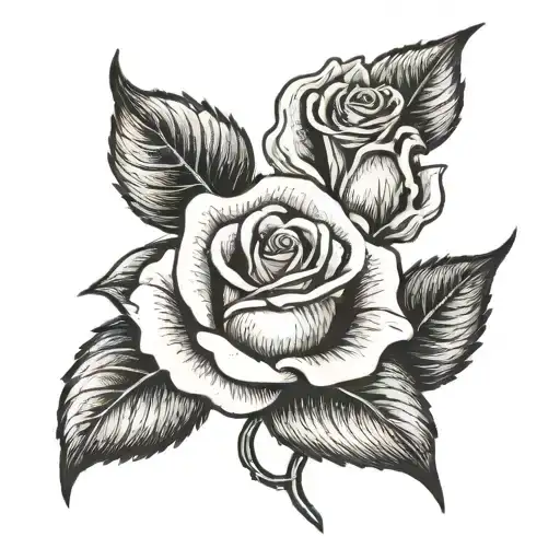 A Portrait Of A Rose With The Word 'Mum' Incorporated In The Petals