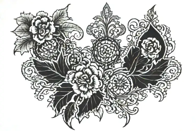 Gothic Lace Like Patterns