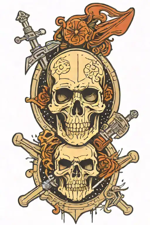 Small Star Wars Logos Hidden Into A Skull And Bones Design