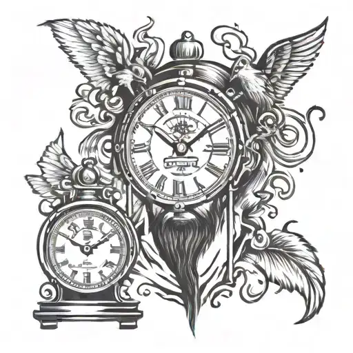 Man Prisoner Of Time In Cage Clock