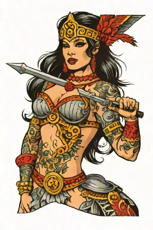 Female Warrior Bikini No Eyes