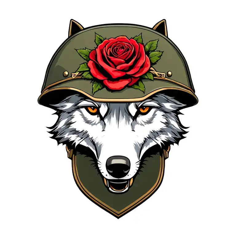 Wolf Rose Army Helmet