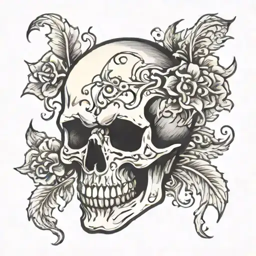 Skull With Frostmourn Through It