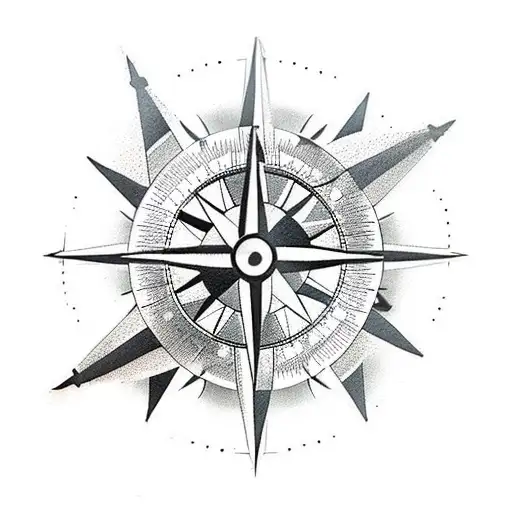 Compass Clock With Wolf