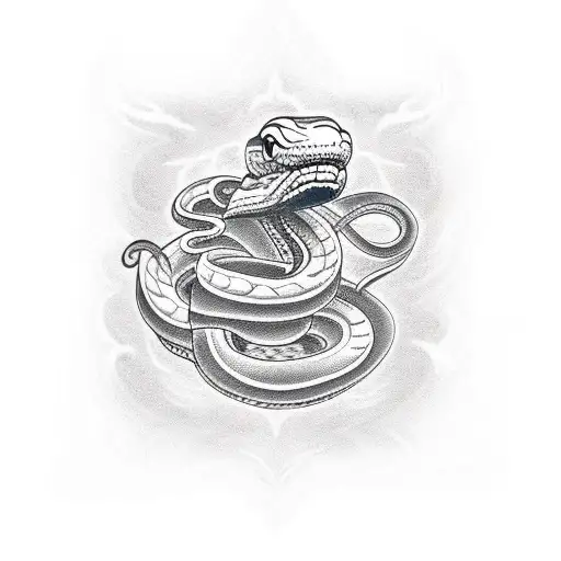 Neo Tradditional Style Snake