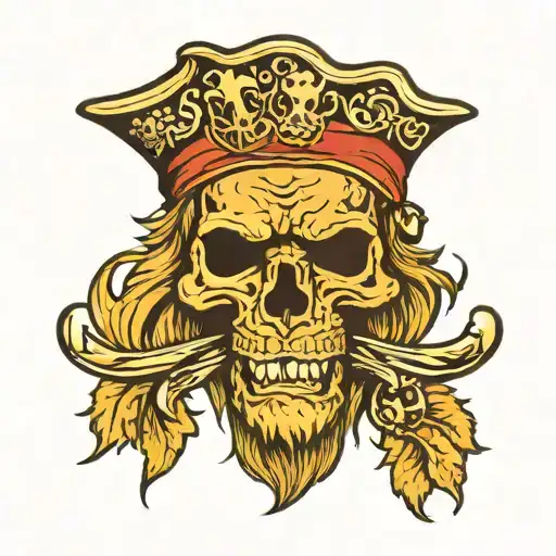 Half Lion Half Skull Pirate