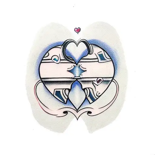 Two Hearts With A Date Underneath