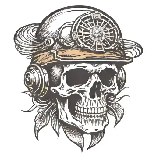 Pilot Helmet Skull