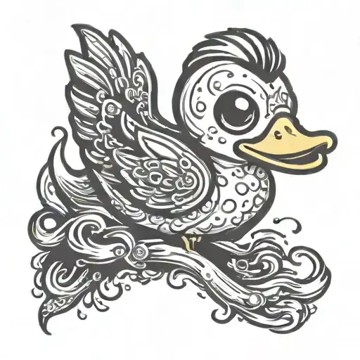 Rubber Duck Toy Punk Rock Emo With