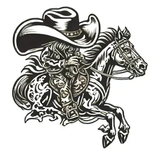 Western Cowboy Skekleton