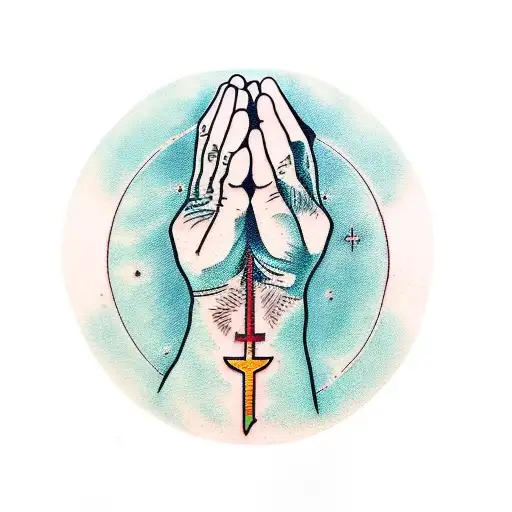 Prayer Hands With Bible