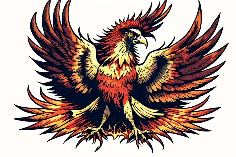 Phoenix Rising From Ashes