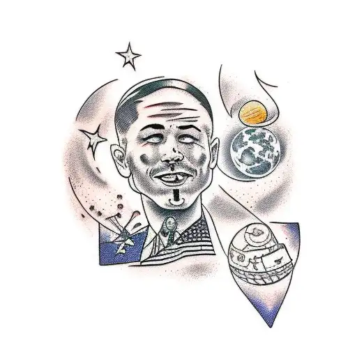 3 People Sat On The Moon