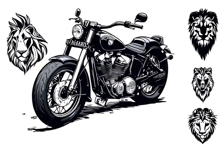 Leo Zodiac Sign And Motorbike