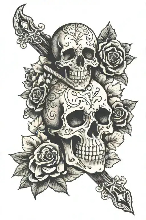 Memento Mori With Calavera Skull