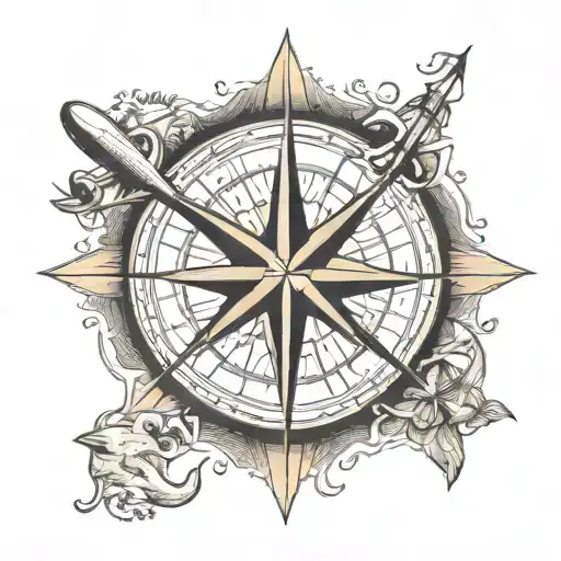 Compass With A Plane